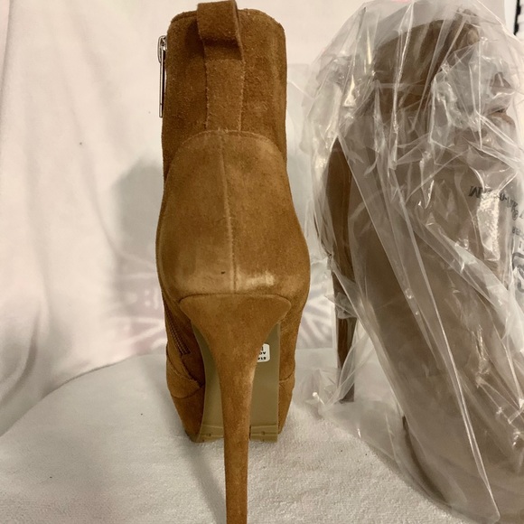 ALDO Women's Cognac Suede Agrussa Boots - Picture 3 of 7